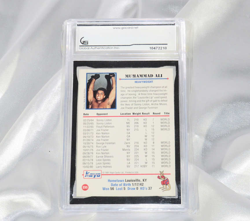 Signed Muhammad Ali 1991 Kayo Hologram Authenticated