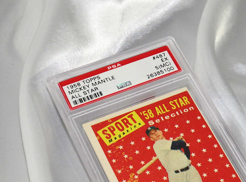 1958 Topps 487 Mickey Mantle All Star PSA 5