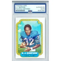 1974 #1 Topps O.J. Simpson signed card