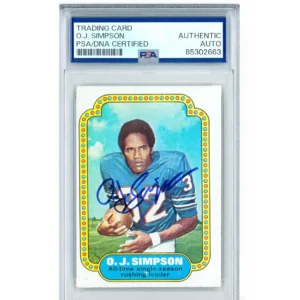 1974 #1 Topps O.J. Simpson signed card