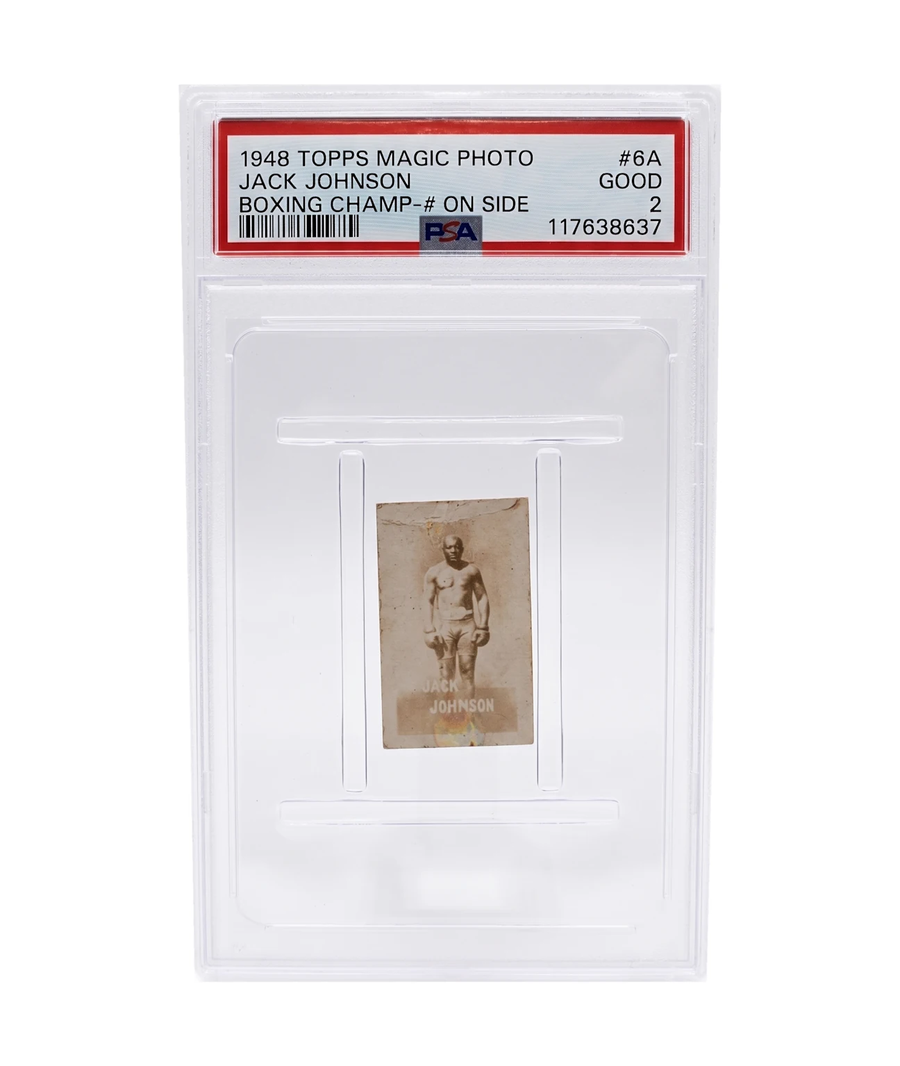 1948 Topps Magic Photo Jack Johnson PSA 2