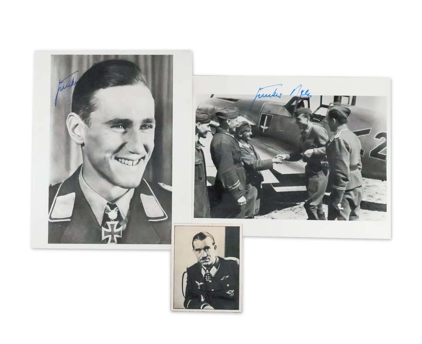 Adolf Galland signed photos and Gunther Rall autographs Luftwaffe lot