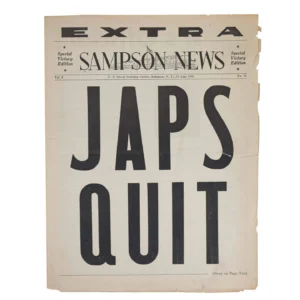 Rare WWII V-J Day Victory Newspaper